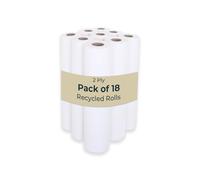 Nationwide Paper Premium 2-Ply Recycled Couch Rolls 20" White - Pack of 18 | Individually Wrapped Hygiene Rolls | 50cm Wide x 40m Long | Ideal for Massage Tables, Beauty Bed, Medical & General Use