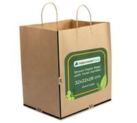 NationwidePaper 100pcs Extra Large Brown Paper Bags, Party Bags, Gift bag DIY and Sweet bags with Strong Twisted Handles (32x22x28cm)