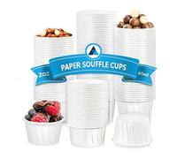 NationwidePaper 5000 x Paper Souffle Cups 2oz Disposable Waxed Paper Ramekin, Sauce Pots, Condiment Pots, Sauce Dipping Pots, (60ml)