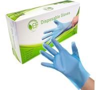 NationwidePaper Disposable Blue TPE Gloves | Pk of 1000 (5 Box) | Strong & Stretchable | 100% Recyclable | Powder, Vinyl, Latex Free | Food Grade Protective Gloves | Cleaning & Household work (Large)