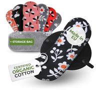 Natissy Cloth Panty Liners for Women: 7-Pack (M) Medium Organic Cotton Reusable Panty Liners, Made in EU, Daily Panty Liner Washable for Women & Teens, Thin Sanitary Reusable Liner, NOT for Period