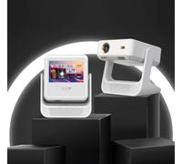 [Native 1080P FHD,AI Auto Focus] Smart Projector 600 ANSI 4K Support,Auto Keystone Digital Zoom,Built-in Apps with Android TV OS,WiFi 6 Bluetooth 5.2,Portable Projector Compatible with Netflix,YouTube