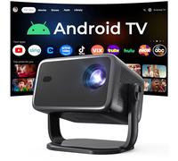 Native 1080P Smart Projector with WiFi & Bluetooth, Auto Focus/Keystone/Object Avoidance, Built-in App, Compatible with Netflix Prime Video, 180° Gimbal Stand for 4K Home Cinema & Outdoor Gaming