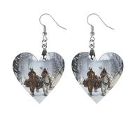 Native A-mericans Chief Earrings Wooden Dangle Earring Drop Earrings Pendants Craft for Women