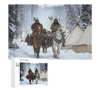 Native A-mericans Chief Jigsaw Puzzles for Adults 1000 PCS Wooden Puzzle Pictures Photo Wall Art Decor