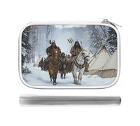 Native A-mericans Chief Pencil Case Cute Pen Pouch Makeup Bag Storage Organizer for Office Travel