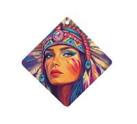 Native Am-erican Indian Woman Air Freshener Hanging Car Incense Chip Diffuser Scented Decor for Car Home