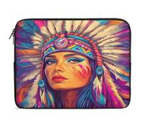Native Am-erican Indian Woman Laptop Sleeve 15inch Travel Carrying Case Protective Portable Computer Bag