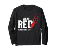 Native America MMIW Awareness - I Wear Red For My Sisters Long Sleeve T-Shirt