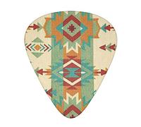 Native American African Ethnic Symbols Unique Guitar Gift Guitar Picks For Bass Electric Acoustic Guitars (12 Count)
