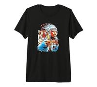 Native American America North American Indian Wolf Eagle Premium T-Shirt