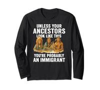 Native American Ancestors Immigrant Truth Indigenous Migra Long Sleeve T-Shirt