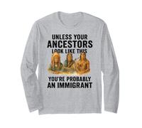 Native American Ancestors Immigrant Truth Indigenous Migra Long Sleeve T-Shirt