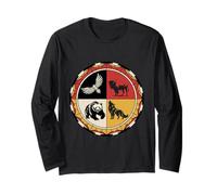 Native American Animal Spirits Medicine Wheel Long Sleeve T-Shirt