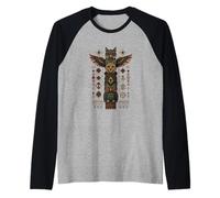 Native American Animals Totem Raglan Baseball Tee