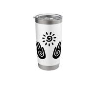 Native American Art Hands Symbol for Healing Stainless Steel Insulated Tumbler