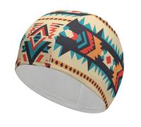 Native American Bathing Cap High Elasticity Swimming Caps Fit Both Long Hair Short Hair Comfortable Large Shower Cap for Drag Reduction and Hair Protection