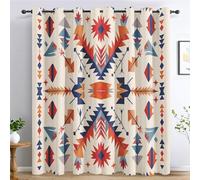 Native American Blackout Curtains for Living Room, Tribal Aztec Southwestern Curtains Bedroom Home Decor, Thermal Eyelet Window Drapes, 2 Panels 54 Drop, 66x54 (W x L) L-C&67