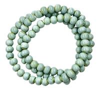 Native American Bracelet for Women Cute Colorful Ceramic Wrap Bracelet 3 Row Wide Layered Stackable Beaded Stretch Bracelet Vintage Native Jewelry Bohemian Hippie Sweater Necklace for Ladies, M
