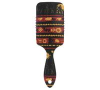 Native American Buffalo Sun Pattern Red Black Yellow friendly hair brushes Designed scalp massager for All Hair Types with Ergonomic handle cepillo para cabello