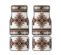 Native American Car Foot Mat Set of 4, Fashion Printed Neoprene Car Floor Mats Full Set for Most Auto Trucks Vans SUVs