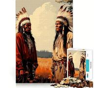 Native American Chiefs 1000 Piece Jigsaw Puzzle for Teenagers Wise Think Toy Easy Leisure Tight Cut Amazing Present (38x26cm)