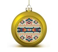 Native American Christmas Balls Ornaments 4PCS Christmas Tree Hanging Ball Personalization Golden-Style Xmas Trees Ball Pendant for Holiday Party Decoration Supplies