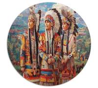 Native American Culture Puzzle 1000pcs (67.5x67.5cm) Erwachsene Tribal Patterns Puzzle,Home Decor