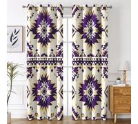 Native American Curtains for Bedroom, Southwestern Aztec Tribal Blackout Curtains for Living Room, 72 Drop Eyelet Window Treatments Home Decor 66 X 72 Inch (W X L), 2 Panels X&-20