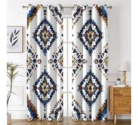Native American Curtains for Bedroom, Tribal Southwestern Aztec Blackout Curtains for Living Room, 63 Drop Eyelet Window Treatments Home Decor 52 X 63 Inch (W X L), 2 Panels X&-18