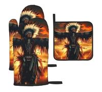 Native American Dancers Heat Resistant Colorful Kitchen Gloves Hot Pads, Cute Baker Stuff, Kitchen Gifts For Cooking Lover Cooks Mom