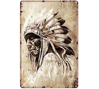 Native american Decorations for Classroom Native american Soul Indianen In Vintage Indian Head Tin Sign Decoration Vintage Chic Metal Poster Wall Decor Art Gift 12x16 Inch