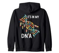 Native American DNA Dreamcatcher Tribal Helix Indian Art Zip Hoodie