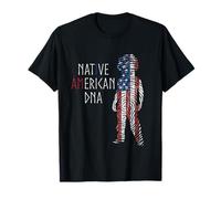 Native American DNA with American USA Flag T-Shirt