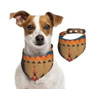 Native American Dog Bandanas,Summer Bandanas for Dogs Washable Adjustable Dog Triangle Scarf Bibs Cute Pet Bibs for Medium Large Dogs Puppy and Cats Small