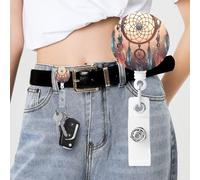 Native American Dream Catcher Badge Reels Retractable with Clip and Keychain Funny Cute Badge Clips Id Card Badge Holder for Office Worker Doctor Nurse