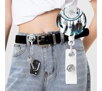 Native American Dream Catcher Badge Reels Retractable with Clip and Keychain Funny Cute Badge Clips Id Card Badge Holder for Office Worker Doctor Nurse