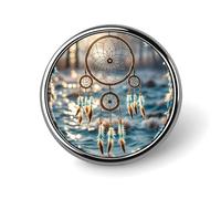 Native American Dream Catcher Brooch with Button Design, Funny Backpack Pins for Women, Personalized Brooch Pins for Men, Round Badge for Hat, Cute Badge Holders for Activity