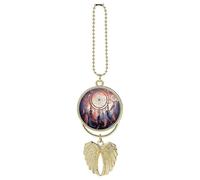 Native American Dream Catcher Car Pendant Personalized Car Hanging Ornament Auto Rear View Mirror Hanging Decoration Accessories Metal Cars Interior Ornament for Most Cars Truck SUV