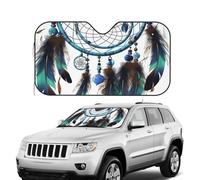 Native American Dream Catcher Car Windshield Sun Shade,Foldable Front Window Sun Visor Protector Uv Reflective Windshield Sunshade Covers Universal Car Accessories 55x30 Inch