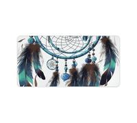 Native American Dream Catcher Desk Pad Protector Large Waterproof Desk Mat Blotter Non-Slip Rubber Base Multifunctional Mouse Keyboard Gaming Pad Big Computer Mat for Home Office