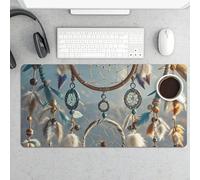 Native American Dream Catcher Gaming Mouse Pad 12x24 Inch Desk Pad Protector Waterproof Non-Slip Rubber Base Keyboard Mat Extra Large Desktop Mat for Office Home Computer Laptop Table Accessory