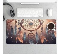 Native American Dream Catcher Gaming Mouse Pad 12x24 Inch Desk Pad Protector Waterproof Non-Slip Rubber Base Keyboard Mat Extra Large Desktop Mat for Office Home Computer Laptop Table Accessory