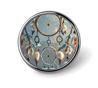 Native American Dream Catcher Lapel Pin Badge Round Metal Button Pin Personalized Novelty Pinback Button Badges Funny Recognition Enamel Pins Novelty Cute Cartoon Brooch Pin for Jacket Bag Coat