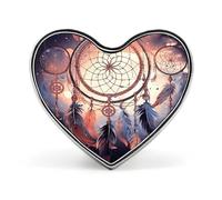 Native American Dream Catcher Lapel Pin Cute Custom Button Pin Personalized Heart Brooch Aluminum Alloy Brooch Pins Fashion Exquisite Badge Pins for Hat Bag Suit Tie Wedding Accessories