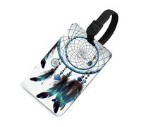 Native American Dream Catcher Luggage Tag TPU Bag Tag Travel Airplane Essentials Personalized Luggage Tags Holder with Lanyard Name Id Identifier Card for Suitcase Backpack Toolbox