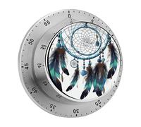 Native American Dream Catcher Mechanical Kitchen Timer, 60 Minute with Magnetic Basefor Meeting Cooking Working