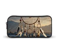 Native American Dream Catcher Pencil Case - Large Aesthetic Makeup Bag Multi-Purpose Pencil Pouch Cute Cosmetic Bag with Zipper Closure for Office, Home, Study & Travel