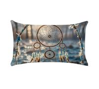 Native American Dream Catcher Pillow Cases for Sofa, Super Soft Plush Pillow Cover with Zipper, Luxury Cozy Pillow Shams for All Seasons, Lightweight Pillowcases for Bedroom, 12" X 20"
