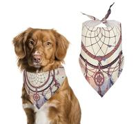Native American Dream Catcher Printed Pet Scarf Polyester Triangle Scarf - One Size (27.6in X 11.8in)
